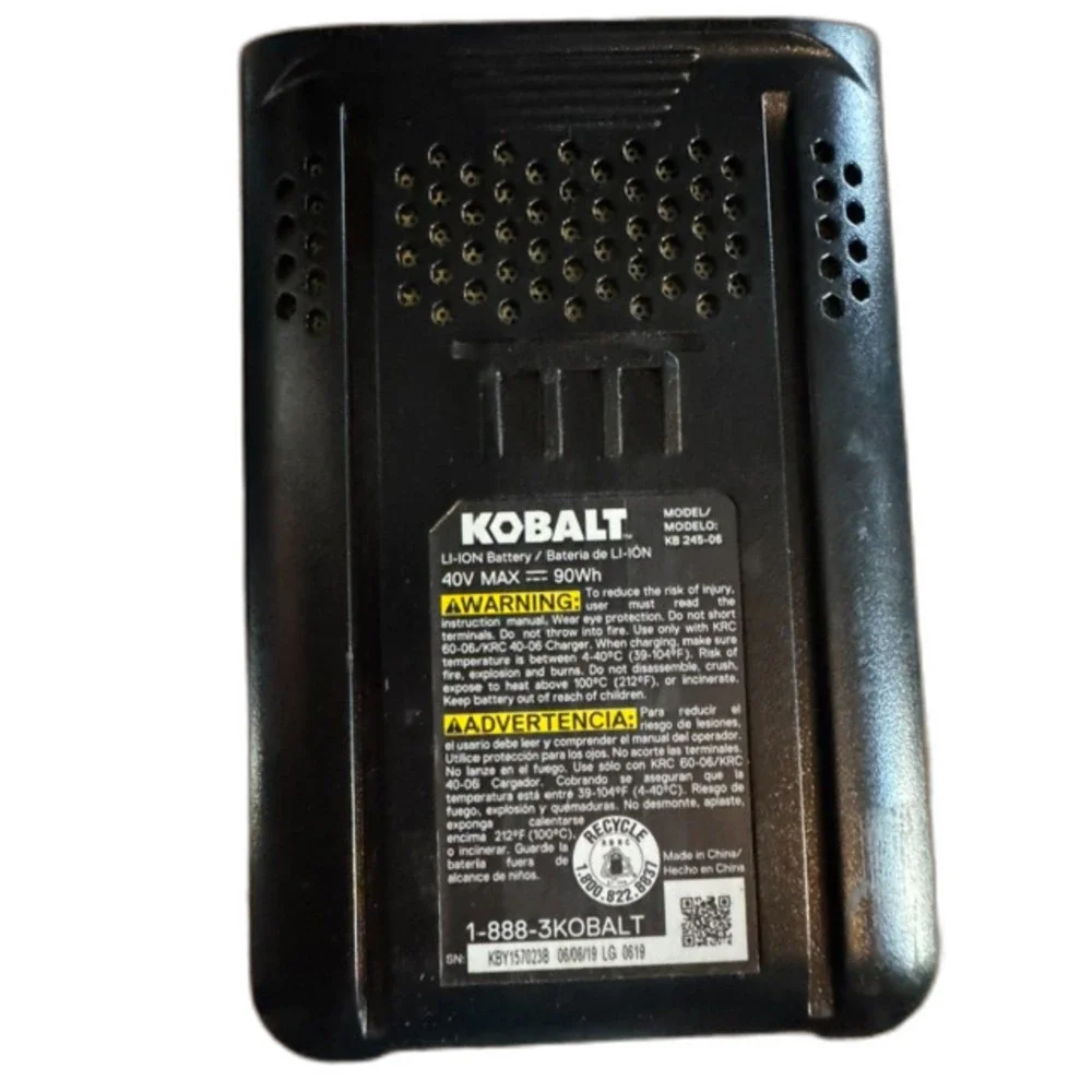 Kobalt 4ah 40V MAX Extended Run Li-Ion Battery - KB 440-03 *parts*